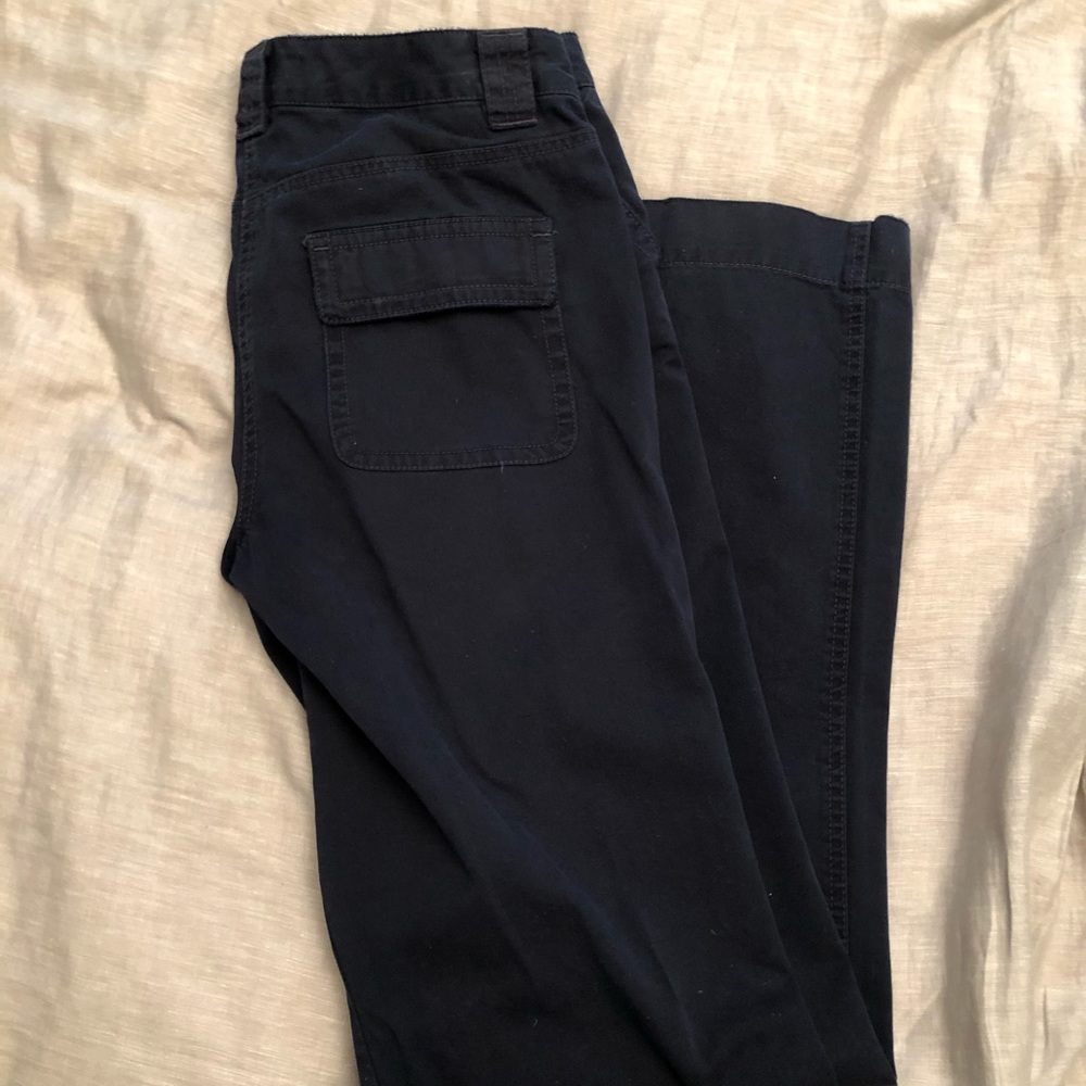Straight leg navy chinos